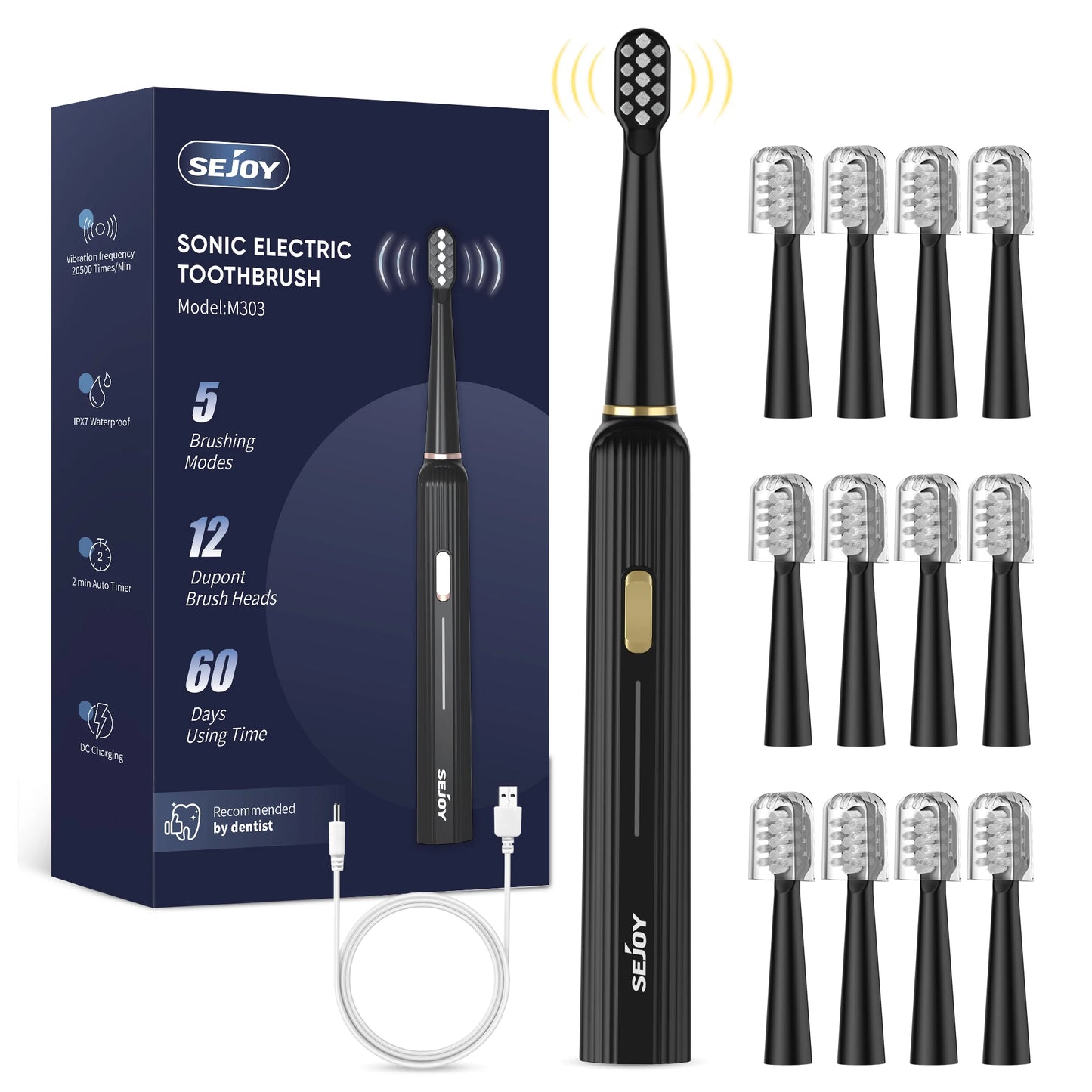 5 Modes Electric Toothbrush Rechargeable